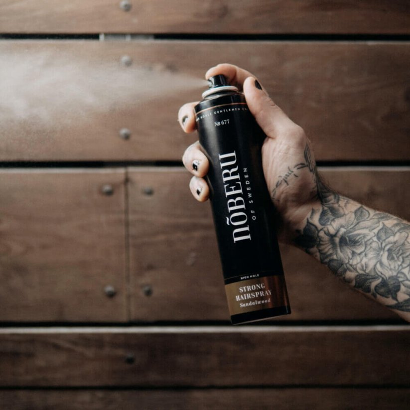 Noberu Hairspray Strong Hold Sandalwood 250 ml - Matný lak na vlasy se silnou fixací