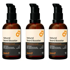 Beviro Natural Beard Booster 3 měsíční kůra pro růst vousů 3 x 30 ml