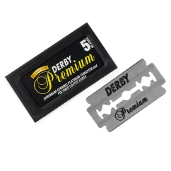 Derby Premium Double Edge Klasické půlené žiletky na holení 5 ks
