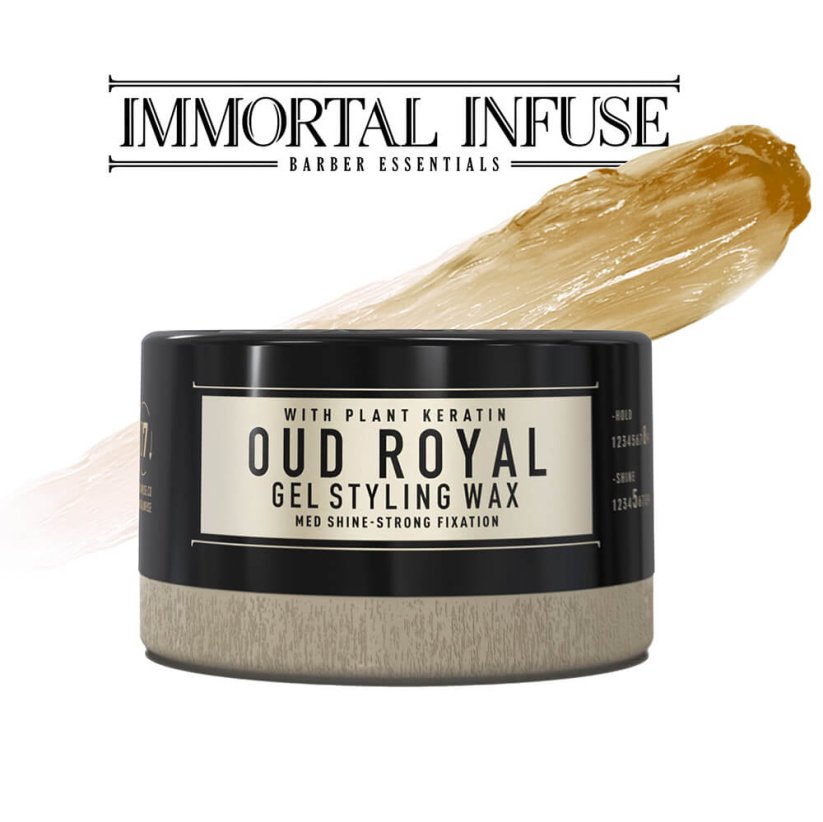 Immortal Infuse Oud Royal Gel Styling Wax Gelový vosk na vlasy s keratinem 150 ml