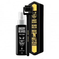 Angry Beards Beard Roller & Tool Cleaner 50 ml - Roller na stimulaci pokožky pro růst vousů