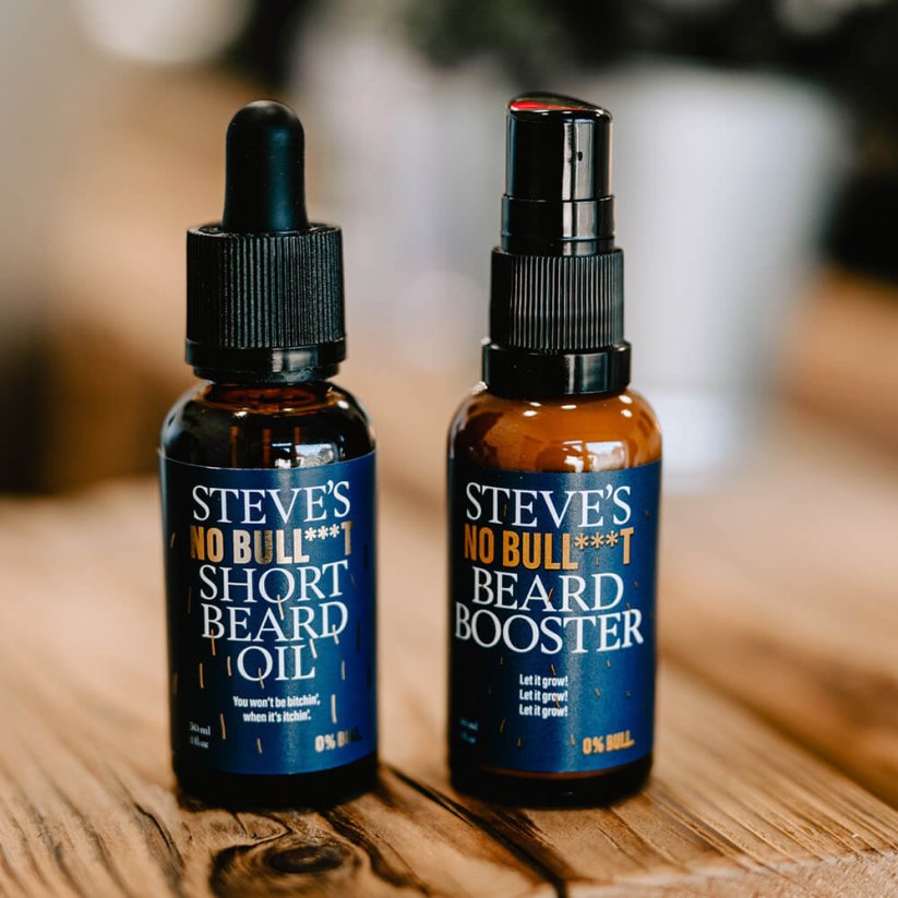 Steves Beard Booster Set 3x30 ml - Elixír pro podporu růstu vousů (3 měsíční kůra)