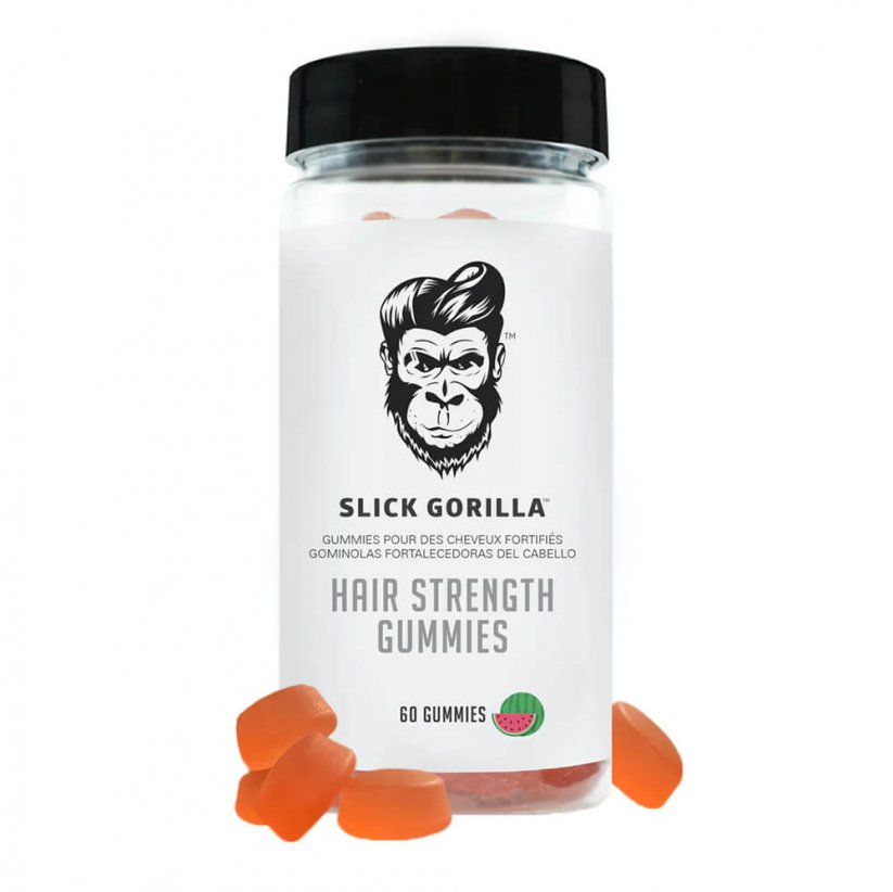 Slick Gorilla Hair Strength Gummies Gumíci s biotinem pro pevné vlasy 60 ks