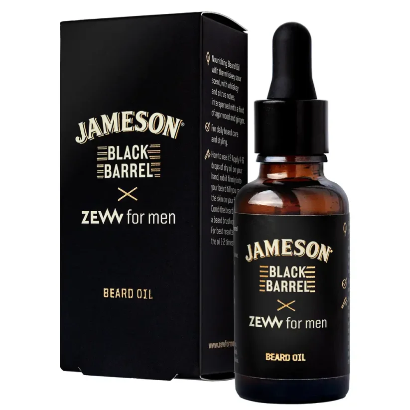 Zew for men Beard Oil Jameson Black Barrel 30 ml - Olej na vousy s vůní whisky