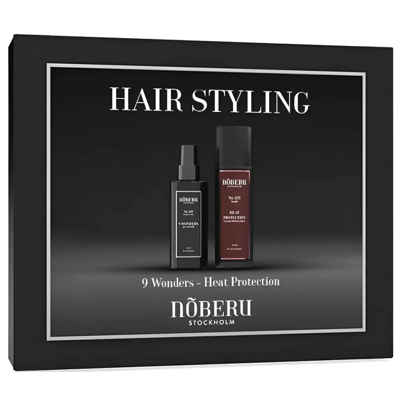 Noberu Hair Styling & Care Set - Dárková sada pro muže na styling účesu a tepelnou ochranu vlasů