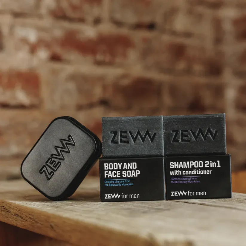Zew for men Body & Face Soap with Charcoal 85 g - Tuhé mýdlo na tělo a obličej