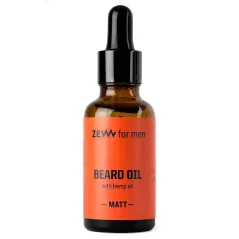Zew for men Matt Beard Oil with Hemp 30 ml - Matný olej na vousy s přírodním složením