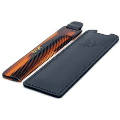 Hey Joe Deluxe Comb with Leather Case - Hřeben na vlasy i vousy v koženém pouzdře