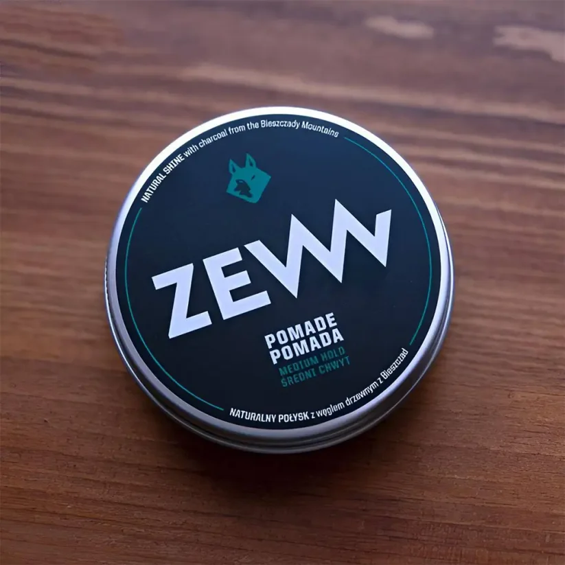 Zew for men Charcoal Medium Hold Pomade Středně silná pomáda na vlasy 100 ml