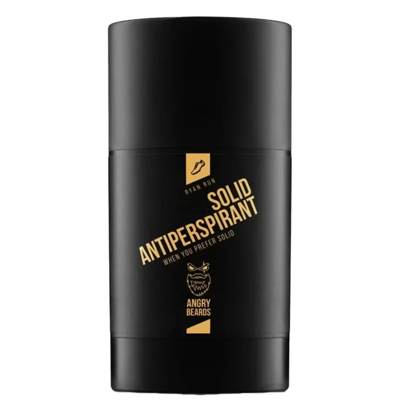 Angry Beards Solid Antiperspirant Ryan Run 50 ml - Tuhý antiperspirant pro muže s vůní dřevin a citrusů