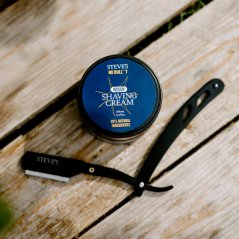 Steves Shavetta Real Steel with Case - Černá shavetta na holení s pouzdrem