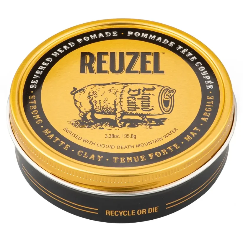 Reuzel Liquid Death Severed Head Pomade Strong Matte Clay Matná hlína na vlasy 95 g