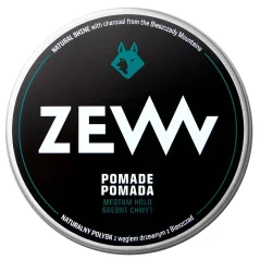 Zew for men Hair Pomade Medium Hold with Charcoal 100 ml - Pololesklá pomáda na vlasy pro středně silnou fixací účesu