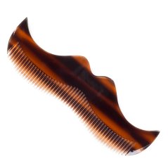 Morgan's Moustache Comb Amber - Hřeben na vousy ve tvaru kníru