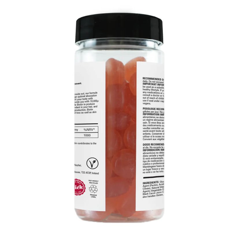 Slick Gorilla Hair Strength Gummies 60 ks - Gumíci s biotinem pro pevné vlasy