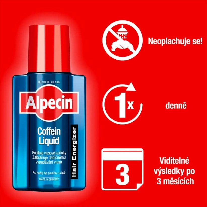 Alpecin Coffein Liquid Extra silné tonikum proti padání vlasů 200 ml