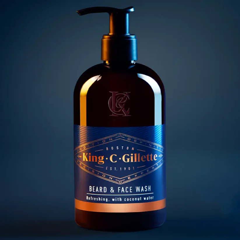 Gillette King C. Beard & Face Wash Šampon na vousy a obličej 350 ml