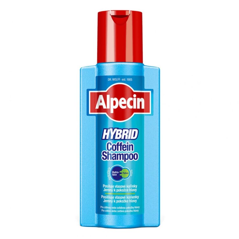 Alpecin Hybrid Coffein Shampoo Šampon proti padání vlasů pro suchou a svědivou pokožku hlavy s lupy 250 ml