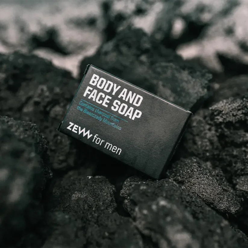 Zew for men Body & Face Soap with Charcoal 85 g - Tuhé mýdlo na tělo a obličej
