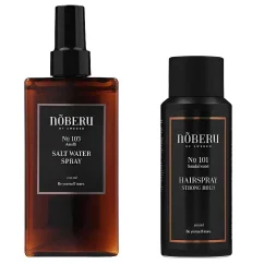 Noberu Hair Styling Set with Sea Salt & Hair Spray - Sada slaného spreje a laku na vlasy pro styling účesu