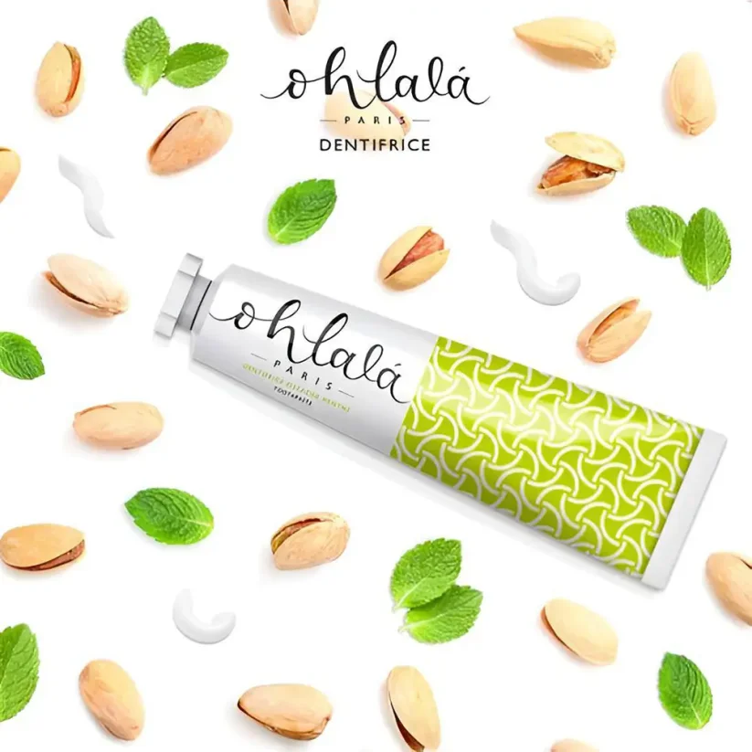 Ohlalá Pistachio Mint Toothpaste Zubní pasta s příchutí pistácií a máty 75 ml