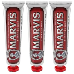 Marvis Tooth Paste Cinnamon Mint 3 x 85 ml - Zubní pasta s příchutí skořice a máty