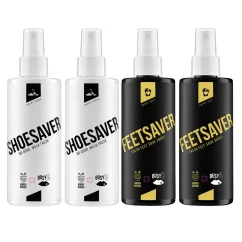 Angry Beards Saver Set Shoe & Feet Spray 4x200 ml - Velká sada sprejů do bot a na nohy proti zápachu