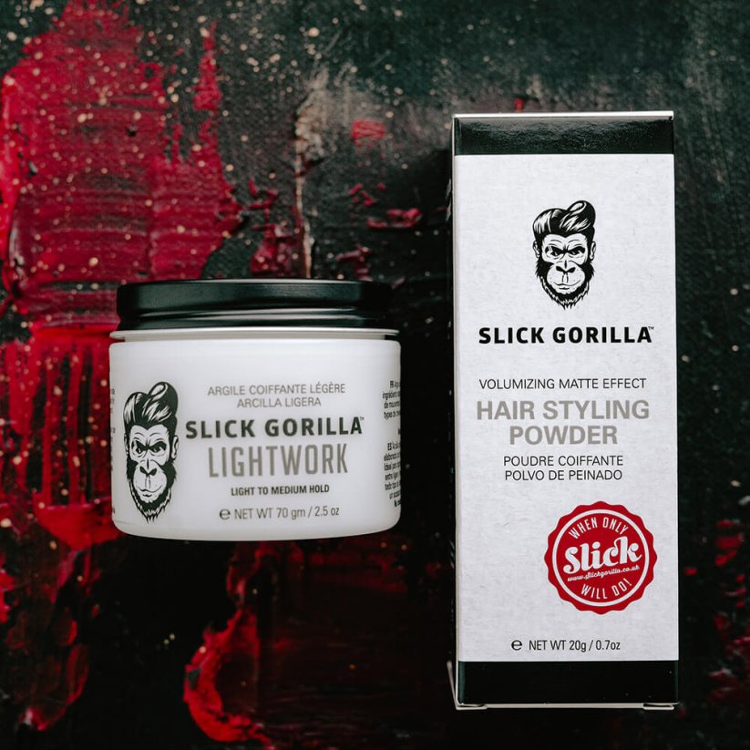 Slick Gorilla Lightwork Matt Clay 70 g - Velmi lehká hlína na vlasy pro matný styling účesu