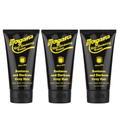 Morgan's Hair Darkening & Restore Cream 3x150 ml - Sada 3 krémů pro ztmavení vlasů a proti šedinám