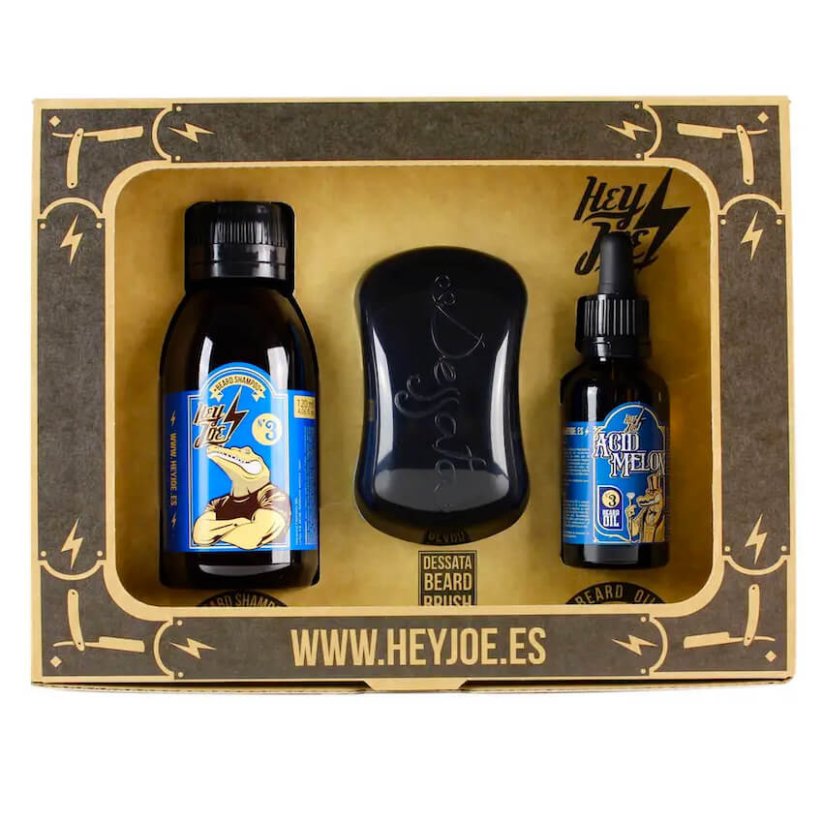Hey Joe Bearded Survival Kit Delux Acid Melon Nº3 - Dárková sada pro vousáče