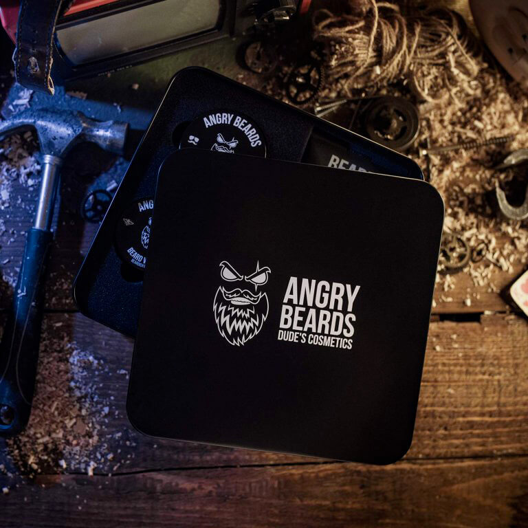 Angry Beards Beard Grooming Set Jack Saloon with Beard Shampoo, Oil & Balm - Dárková sada pro péči o vousy