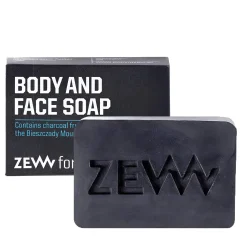 Zew for men Body & Face Soap with Charcoal 85 g - Tuhé mýdlo na tělo a obličej