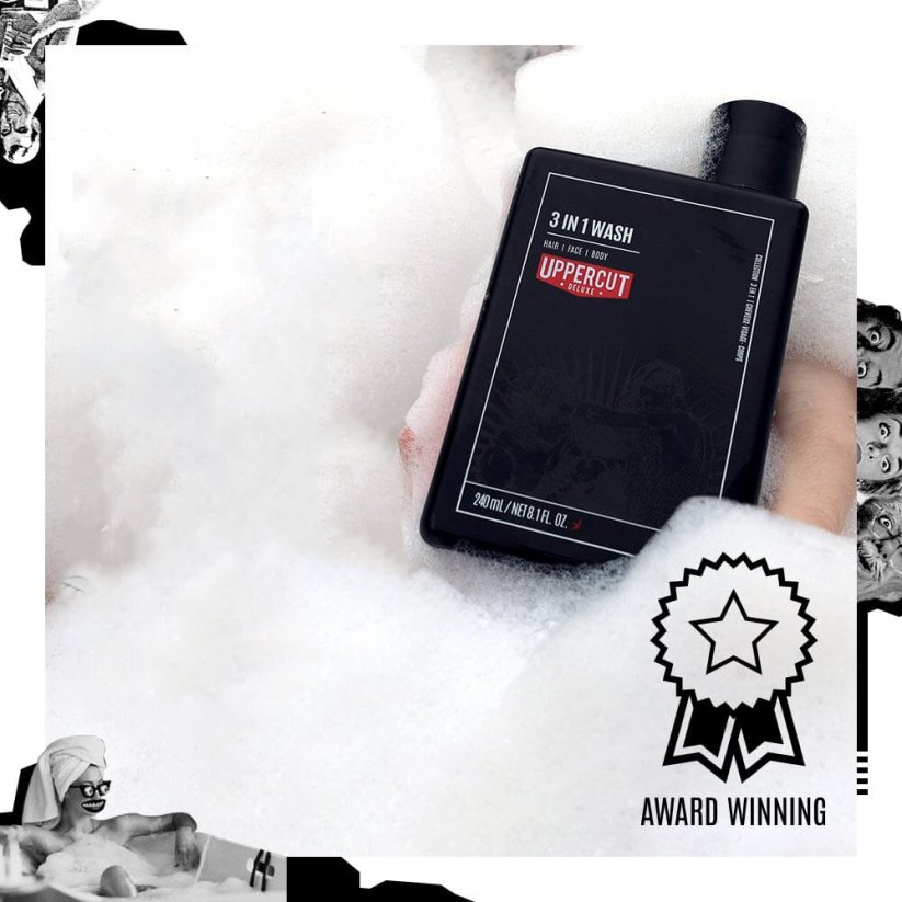 Uppercut Matte Pomade & 3in1 Wash Duo Kit - Dárková sada pro muže s matnou pomádou a mycím gelem