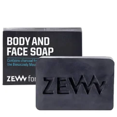 Zew for men Charcoal Body & Face Soap Tuhé mýdlo na tělo a obličej 85 ml